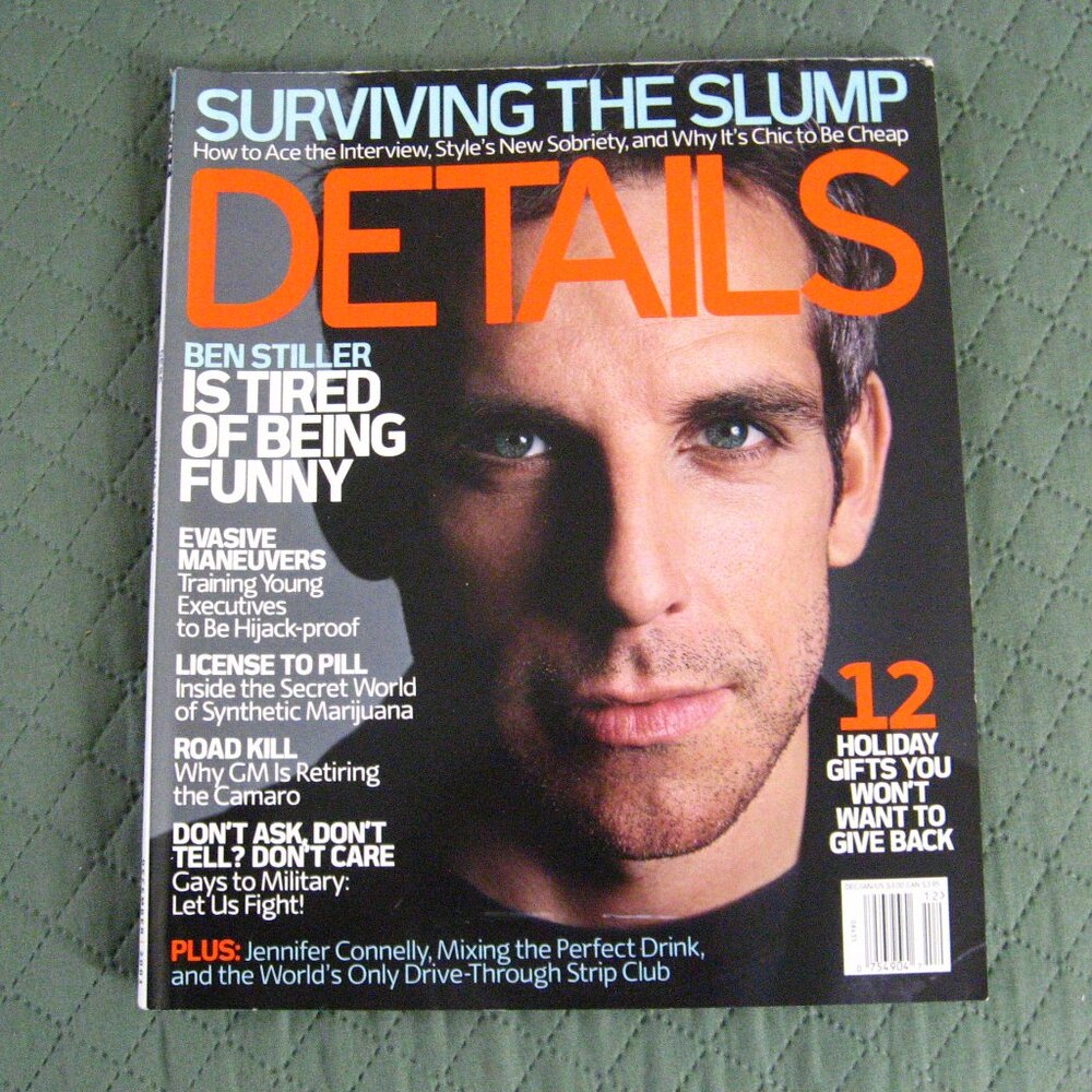 Details Magazine December 2001 Ben Stiller